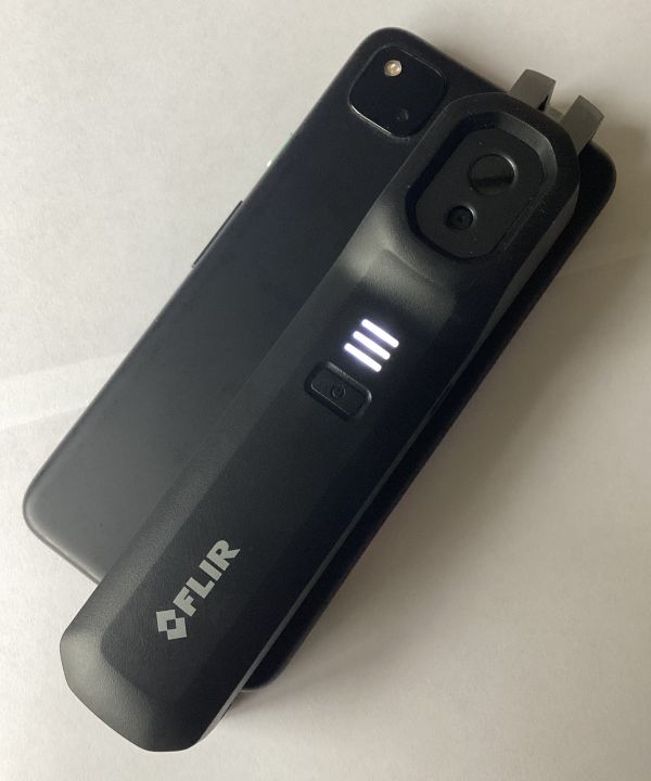 Photo of thermal imaging camera smartphone accessory.